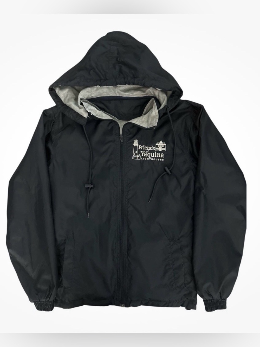 Yaquina Lighthouse Small Rain Wind Lined Hooded Utility Jacket